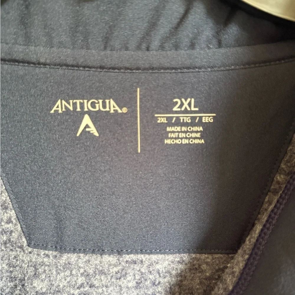 Men’s 2XL Indigo/Purple Antigua Tennessee Titans Long Sleeve Zip Sweatshirt
